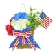thumbnail image 1 of Corona Del Día De La Independencia Del 4 De Julio Para Puerta De Entrada, Guirnalda De Flores Para Ventana Con Bandera, 1 of 3