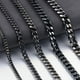 thumbnail image 1 of Stunning Men's Stainless Steel Cuban Link Chain Necklace - 60cm/23.62'' Artificial Jewelry Accessories 3.0mm/5.0mm/7.0mm Length, 1 of 5