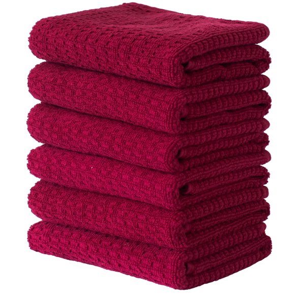 Toalla CRAFTSWORTH 38x66 cm Rojo – Pack de 6 de Algodón