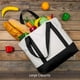 thumbnail image 4 of Bolsa de lona elegante con diseño superior y bolsillo externo, paquete de 30, 4 of 7