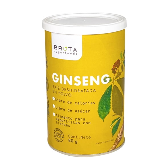 Suplemento en polvo Brota Superalimentos Ginseng sabor ginseng x 80g