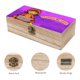 thumbnail image 3 of Chica Palabra Caja Organizadora de Madera Rústica - Caja Decorativa Multifuncional para Escritorio, Hogar, Oficina, Joyas y Manualidades, 3 of 6