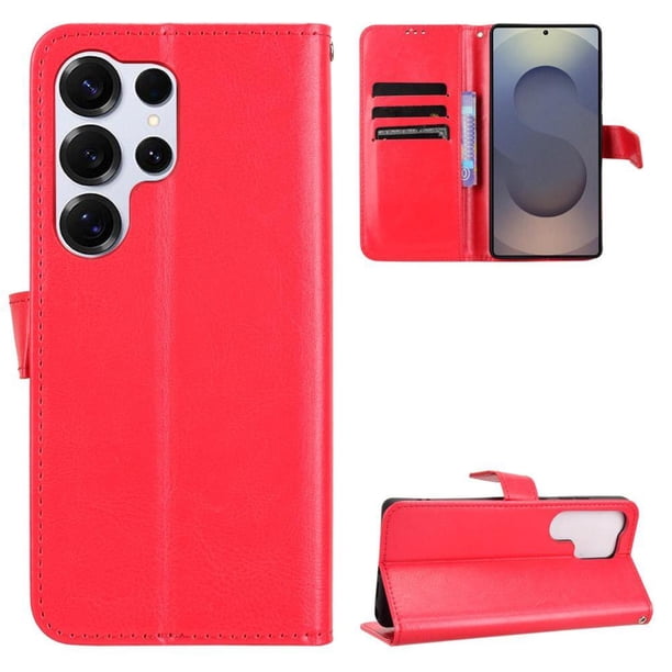 Funda tipo libro para Samsung Galaxy S26 Ultra, cartera todo‑en‑uno, funda multifuncional con tarjetero y correa de muñeca desmontable