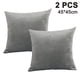 thumbnail image 1 of Paquete de 2 fundas de cojín cuadradas decorativas de terciopelo suave, para decoración del hogar, para sofá, cama o silla., 1 of 8