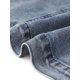 thumbnail image 5 of INSPIRE CHIC Chaqueta de Mezclilla para Mujer de Regreso a Clases con Mangas Cortas Abullonadas y Cuello Vuelto Chaqueta de Jean Gris Azul L, 5 of 6