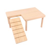 Magideal - Plataformas De Hámster Playground Con Escalera De Madera De Madera De Madera De Hámster Accesorios De Jaula Escalera De Mascotas Para Animales Pequeño Izquierda
