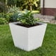 thumbnail image 3 of Set 2 Macetero Plastico Bajo Premium Base Cuadrada Conica L blanco, 3 of 7