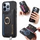 thumbnail image 1 of Funda Magnética para iPhone 16 Pro Max con Billetera y Anillo, Protector Resistente Negro, 1 of 6
