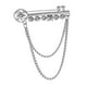 thumbnail image 4 of Broches Para Hombre Con Forma De Llave, Diamantes De Imitación Para Fiestas, Ceremonias, Plata, 4 of 5
