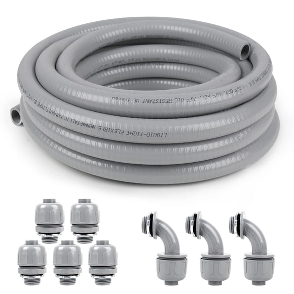 Kit de conductos herméticos Elecoman de 1 pulgada y 25 pies con conectores