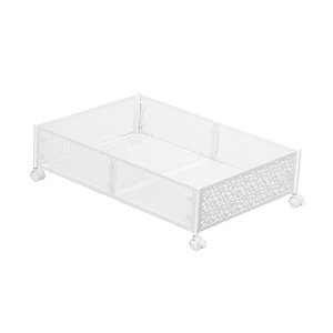 Magideal - Almacenamiento Debajo De La Cama, Organizador De Almacenamiento De Zapatos Debajo De La Cama, Cajón Extraíble, Contenedor De Almacenamiento Debajo De Blanco