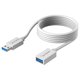 thumbnail image 1 of Cable USB SABRENT 1,8 m Blanco con conector macho A a hembra A, 1 of 8