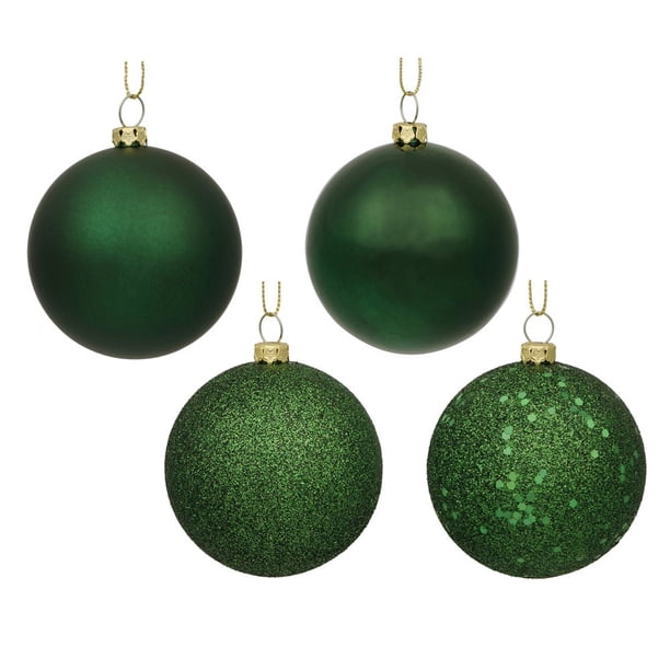 Bola decorativa Vickerman, 2.75 pulgadas, color esmeralda, acabado 4, 20 unidades por caja