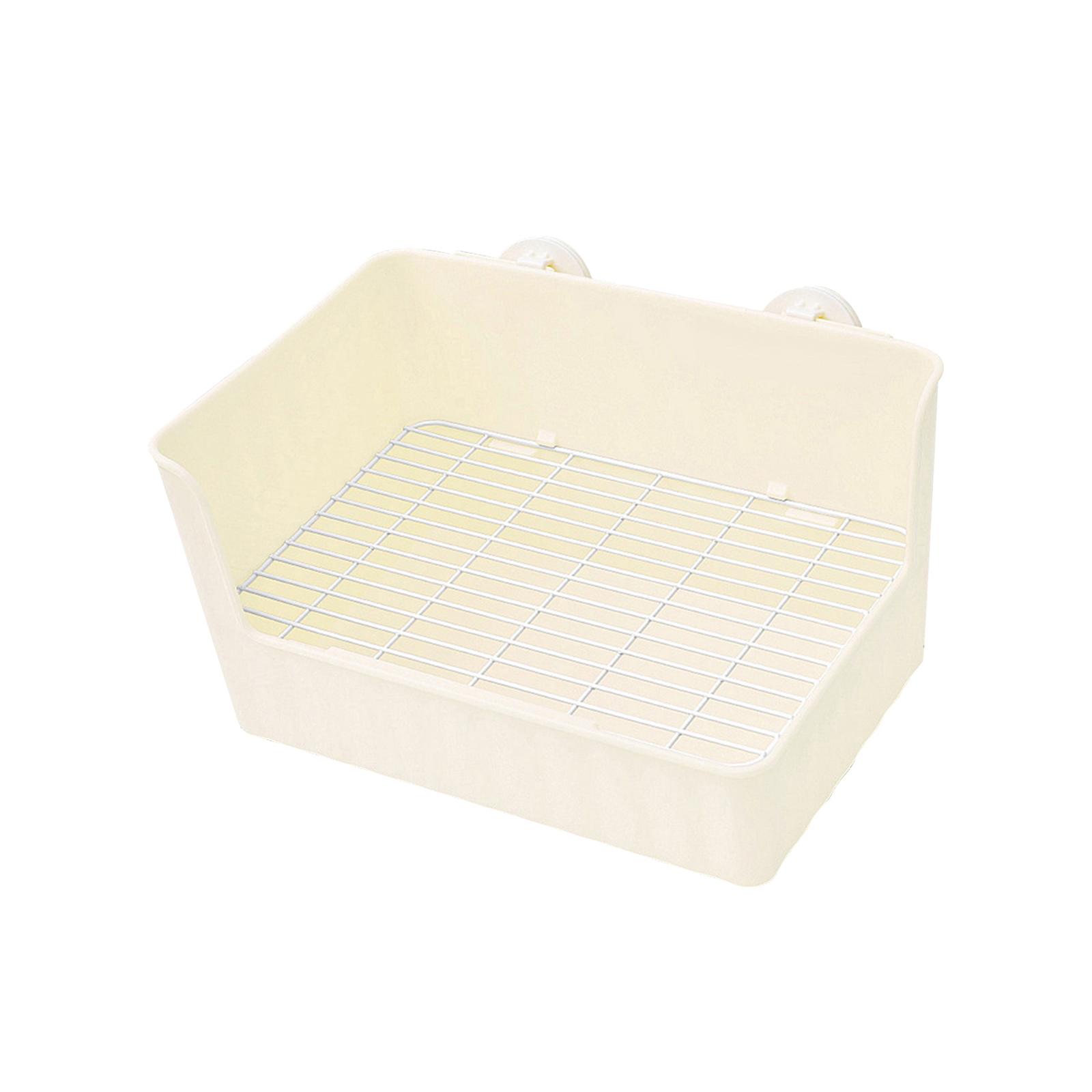 Ioensy - Caja De Arena Para Conejos Bedpan Bunny Caja De Inodoro Para Galesaur Animales Pequeños Conejo Blanco