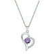 thumbnail image 1 of Collar Corazón Plata Italiana History- Morado, 1 of 2