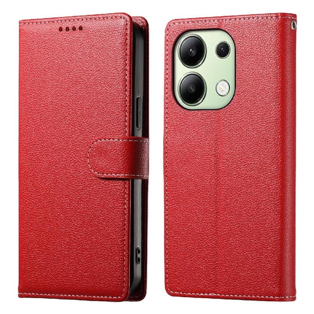 Funda para FOXDOCK Xiaomi Redmi Note 13 4G– Cuero Premium, 3 ranuras para tarjetas, Protección contra impactos