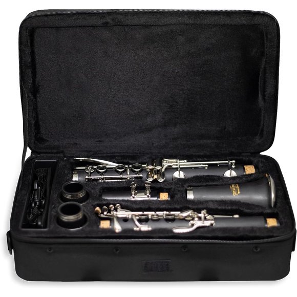 Conjunto de Clarinete Bb GKW MUSIC – Cuerpo de ebonita y teclas plateadas