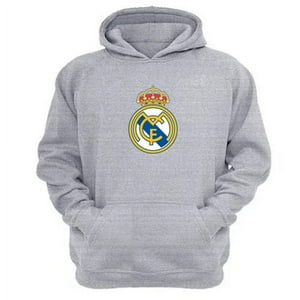 Genérico - Polerón Canguro Real Madrid Gris Claro Talla Xl Unisex