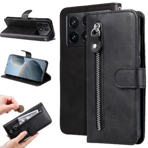 Gangxun - Funda Con Cremallera Para Xiaomi Poco X6 Pro, Carcasa Cartera De Cuero Pu Con Soporte Y Tarjetero