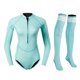 thumbnail image 1 of Mujeres Traje De Neopreno De Neopreno De 2 Mm Traje De Bikini De Buceo Calcetines Cortos Y Calcetines De Aleta Azul Claro S, 1 of 5