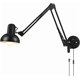 thumbnail image 1 of Luz de pared BRRSKBK de 37 cm, negra, ajustable, metal, 110‑220 V, 1 of 7