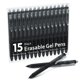 thumbnail image 1 of Bolígrafos de Gel Lineon 15 Unidades Negro Retráctil Borrable, 1 of 7