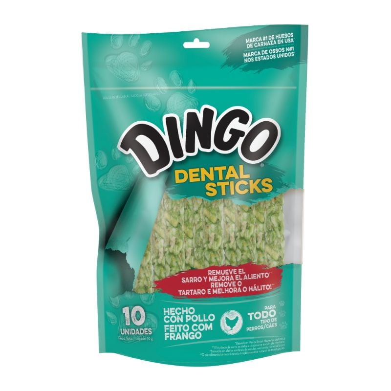 Palitos De Carnaza Denta 90Gr 10Un Dingo