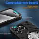 thumbnail image 4 of Funda KCJ para iPhone 15 Pro de 6,1" con soporte de anillo giratorio – Negra, 4 of 8