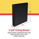 thumbnail image 5 of Anillo en D Smart de Binder School de polipropileno negro de 1.5 pulgadas, 5 of 8
