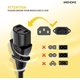 thumbnail image 4 of Cable de alimentación AC, paquete de 2 cables de alimentación para PC de 3 clavijas, 6 pies, 125 V, 10 A, 4 of 6