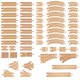 thumbnail image 1 of Juego de 58 piezas Train Tracks WoodenEDU con expansión 100% compatible, 1 of 7