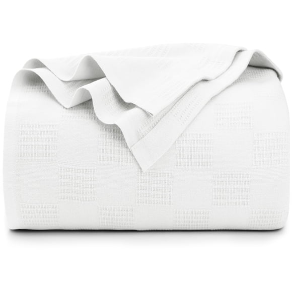 Ropa de cama Blanket Utopia, 100% algodón, color blanco, 350 g/m², tamaño queen
