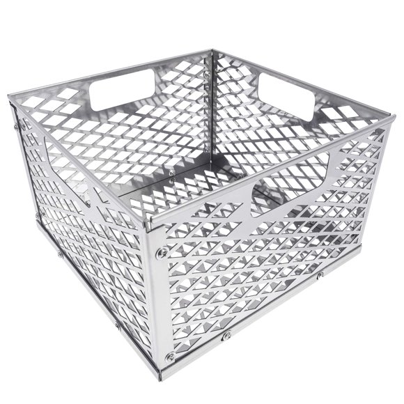 Cesta para cámara de fuego DELSbbq 30x30x19 cm Acero inoxidable