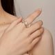 thumbnail image 2 of 925 Sterling Silver Kissing Cats Pattern Cuff Ring For Girls Cute Animals Pets Ring Adjustable Open Ring Kids Accessories, 2 of 2