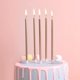 thumbnail image 2 of Velas de Cumpleaños PHD CAKE Dorado Champán Largas 13 cm 24 piezas, 2 of 8