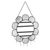 Magideal - Organizador De Joyas, Organizador De Pendientes Colgantes, Accesorios Con Ganchos Colgantes, Expositor De Pendientes Montado En La Pared Para Pendient Negro