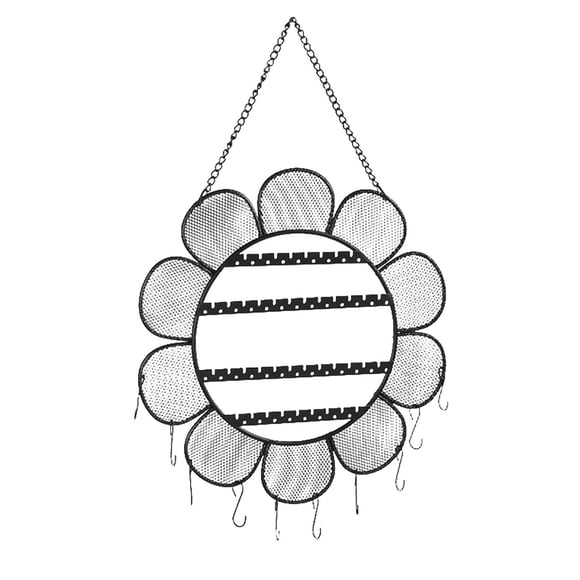 Organizador de Joyas, Organizador de Pendientes Colgantes, Accesorios con Ganchos Colgantes, Expositor de Pendientes Montado en La Pared para Pendient Negro