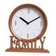 thumbnail image 2 of Reloj De Escritorio Que No Hace Tictac, Funciona Con Pilas, Loft, Familia, Decorativo, Oficina, Estante, Rojo, Marrón, 2 of 5