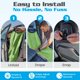 thumbnail image 5 of Funda de asiento de coche HAPPEGEAR impermeable verde, 5 of 8