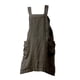 thumbnail image 3 of Delantal De Lino De Algodón Con Bolsillo Delantal De Chef Con Espalda Cruzada Para Mujer L Verde, 3 of 5
