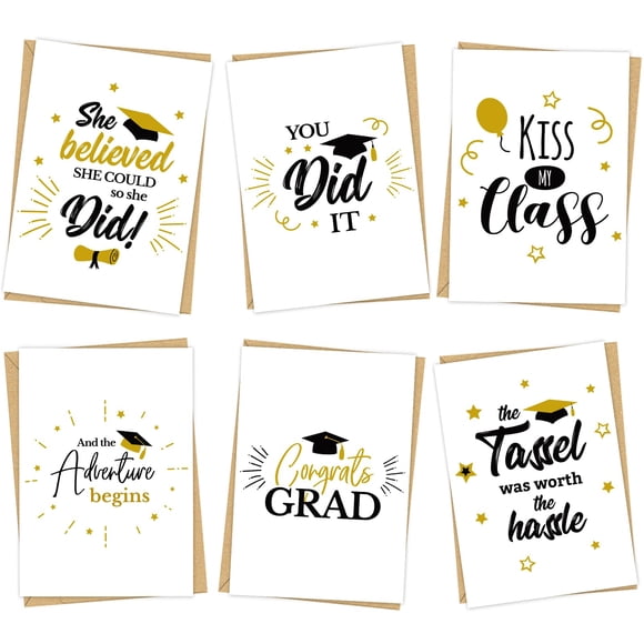 Tarjetas de Graduación Yixiang Pack de 30 (2025) 4×6 con Sobres