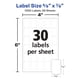 thumbnail image 3 of Label Avery, multiusos, removibles, 1050 etiquetas en blanco en total, 3 of 5