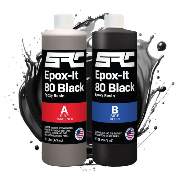Kit de resina epoxi negra de alto brillo SPRESIN 946 ml