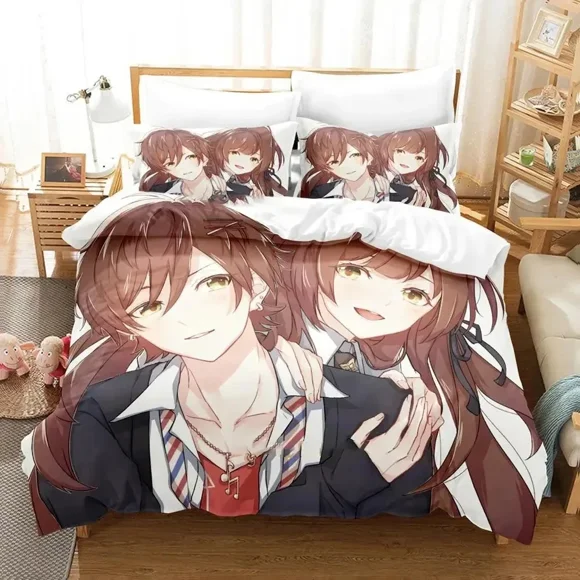 Anime Game Collar X Malice Bedding Set Duvet Cover Bed Set Quilt Cover Pillowcase Comforter Boys Adult Bed Sheets