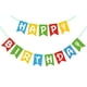 thumbnail image 1 of Banner de cumpleaños Woizoeiy rojo, verde, azul y amarillo DIY, 1 of 7