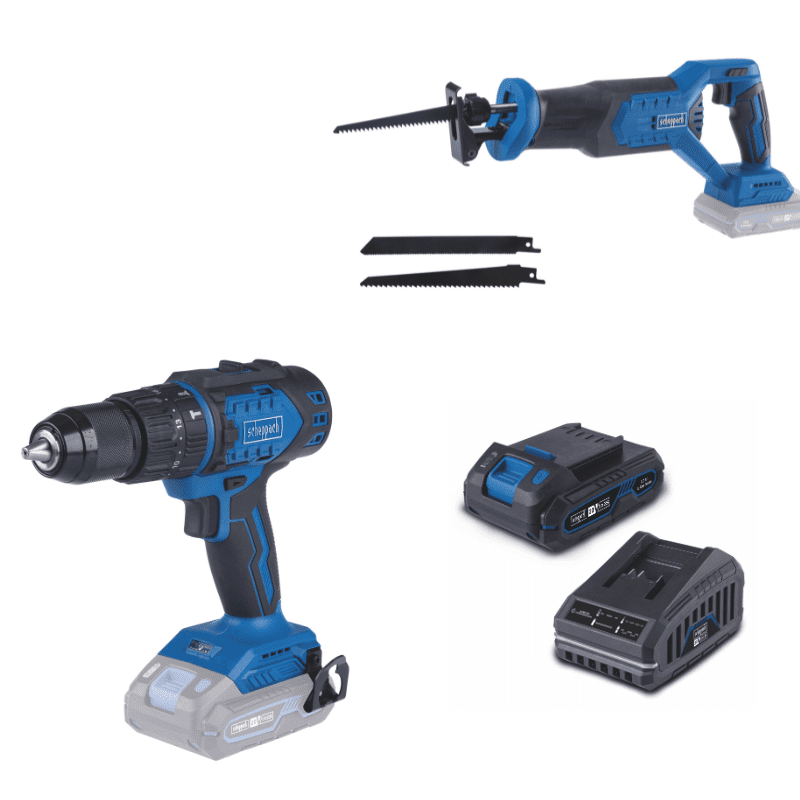 Scheppach - Pack Pro Taladro Percutor Sierra Sable 20v Bateria 2ah – Scheppac