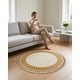 thumbnail image 1 of Alfombra Redonda de Sisal con Flecos 80 cm, 1 of 6