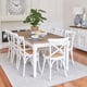 thumbnail image 4 of Pack 4 Silla Crossback Blanca | Madera Ratán | Diseño Clásico, 4 of 6