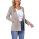 thumbnail image 4 of INSPIRE CHIC Blazers de Suéter para Mujer Casual de Negocios de Manga Larga Cárdigan de Trabajo Abierto con Solapa Chaquetas de Traje con Bolsillos L Taupe, 4 of 6