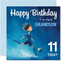 Tarjeta De Cumpleaños Stuff4 Para Cumpleaños Número 11 Para Niños De Fútbol De 3 Años